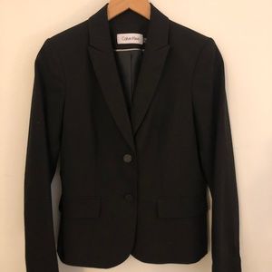 Calvin Klein Fitted Blazer in Black